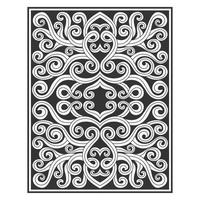 Clean line ornate vine drawing pattern vector