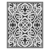 Ornate floral line drawing pattern  vector