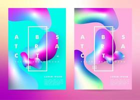 Poster with Gradient Liquid Shapes Effect vector