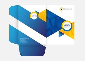 Blue and Yellow Folder Template vector