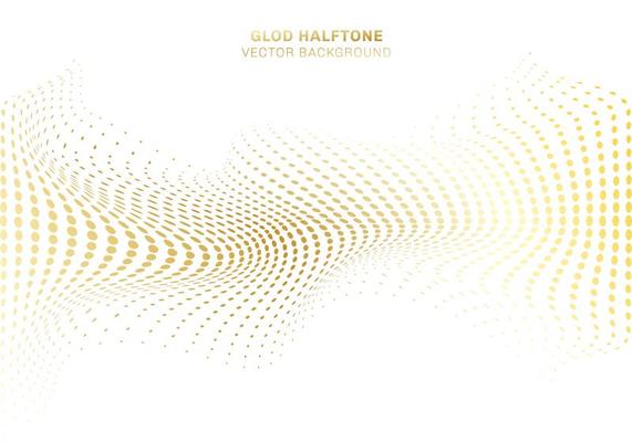 gold wave curve distort dot pattern 