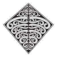 Diamond shape abstract botanical pattern vector