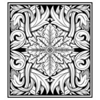 Ornate floral botanical carved effect pattern  vector