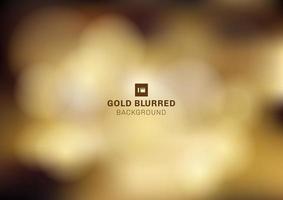 Gold bokeh blurred dark background vector