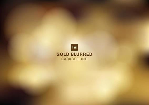 Gold bokeh blurred dark background