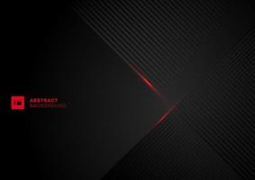 Abstract diagonal lines pattern overlap with red laser line on black background. vector