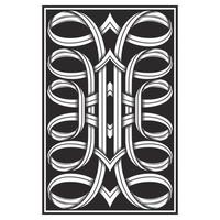 Ornate abstract carved ribbon pattern vector
