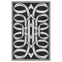 Ornate abstract carved ribbon pattern vector