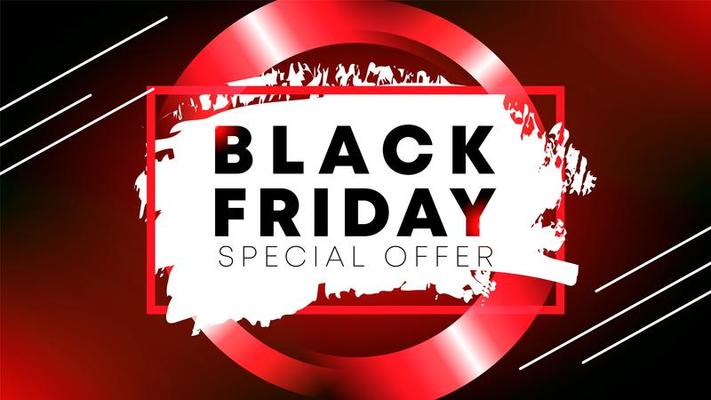 Black Friday special offer banner layout design