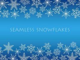 winter background with snowflakes vector