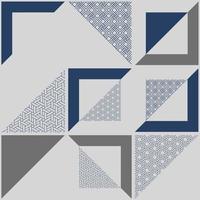 Abstract geometric patterned  blue background  vector