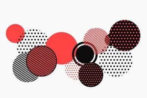 Abstract black and red geometric textured shape pattern  vector