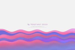 Abstract wide screen fluid colorful gradient waves pattern vector