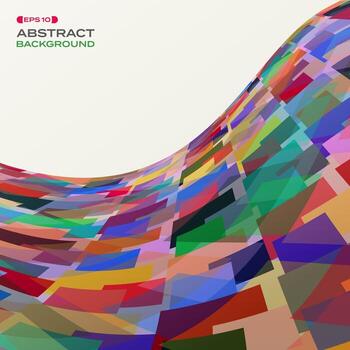 Cuadrados superpuestos coloridos abstractos patrón de mosaico fluido vector