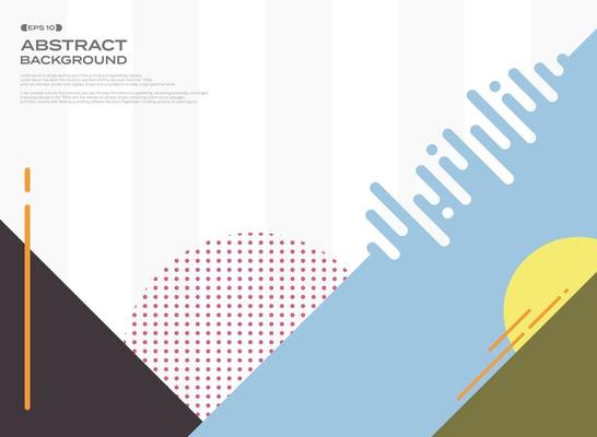 Abstract colorful retro geometric graphic pattern