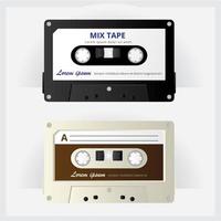 Ilustración de vector de cinta de cassette vintage