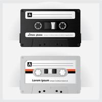 Ilustración de cinta de cassette vintage vector