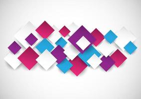 Multicolor 3d style squares design vector