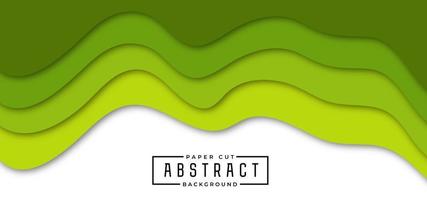 Stylish Green Paper Cut Background vector