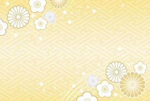 Japanese New Years card template vector