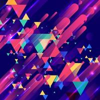 Colorful elements and creative modern overlapping triangles pattern vector