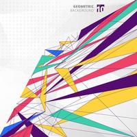 Abstract modern geometric colorful lines vector