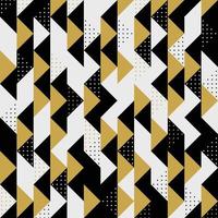 Modern triangular striped  gold black dots pattern  vector