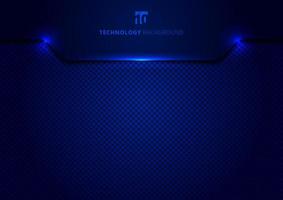 Template technology concept geometric header blue and black vector