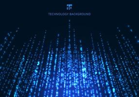 Tecnología abstracta azul magia brillante brillo líneas de partículas vector