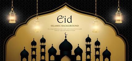 Eid Mubarak Royal Luxury Banner Background vector