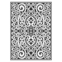Ornate swirling lines botanical pattern  vector