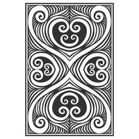 Vertical ornate botanical lines pattern vector