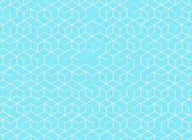 Abstract cube pattern on blue background vector