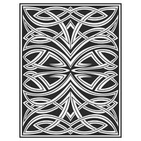 Ornate interlocking wood carved effect lines pattern vector