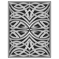 Ornate interlocking wood carved effect lines pattern vector