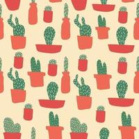 Cute Cactus Pattern vector
