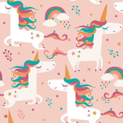 Unicorn seamless vector pattern