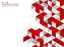 Abstract red geometric background with polygonal triangles vector