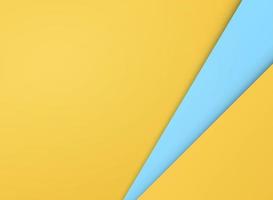 Abstract simple cut paper effect  gradient yellow and blue background vector