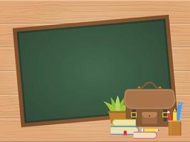 Blank Chalk Board Back to school poster  vector