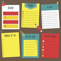 Back to school To do list note vector