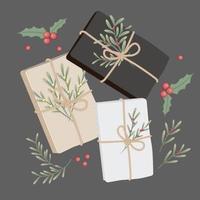 Set of Christmas Gifts  vector