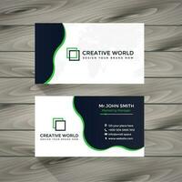 green business card vector