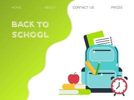 Back To School Landing Page  vector