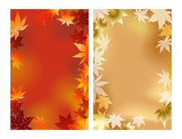 Set of two autumn vector background i