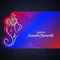 Ganesh Chaturthi bright colorful decorative design vector