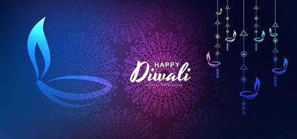 Artistic background for happy diwali festival vector