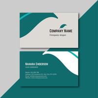 Green Leaf Business Card Design vector