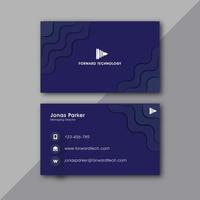 Elegant Wavy Pattern Business Card vector