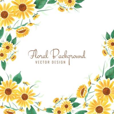 Sunflower Frame Background 